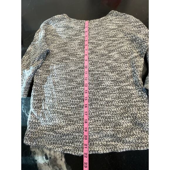 Ann Taylor LOFT gray and white 3/4 length sweater  top XS - Picture 7 of 7